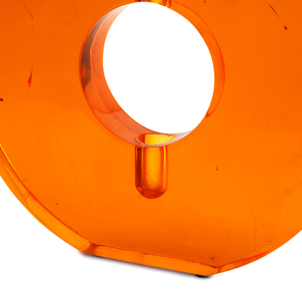 Orange Acrylic Circle Sculpture