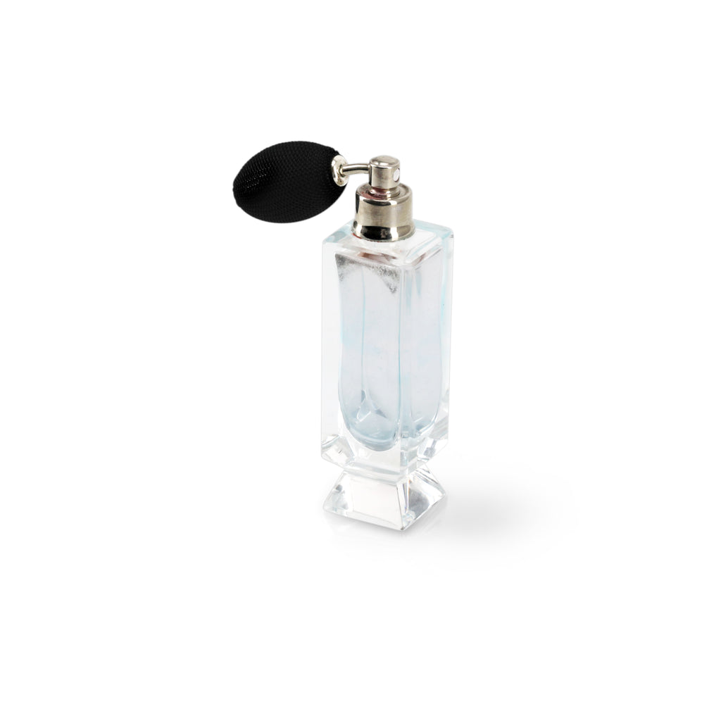 Clear Rectangular Glass Perfume Bottle w/ Pump (A+D)