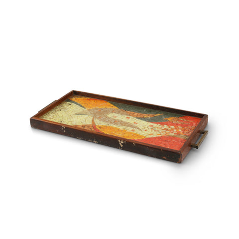 Distressed Mosaic Tile Tray