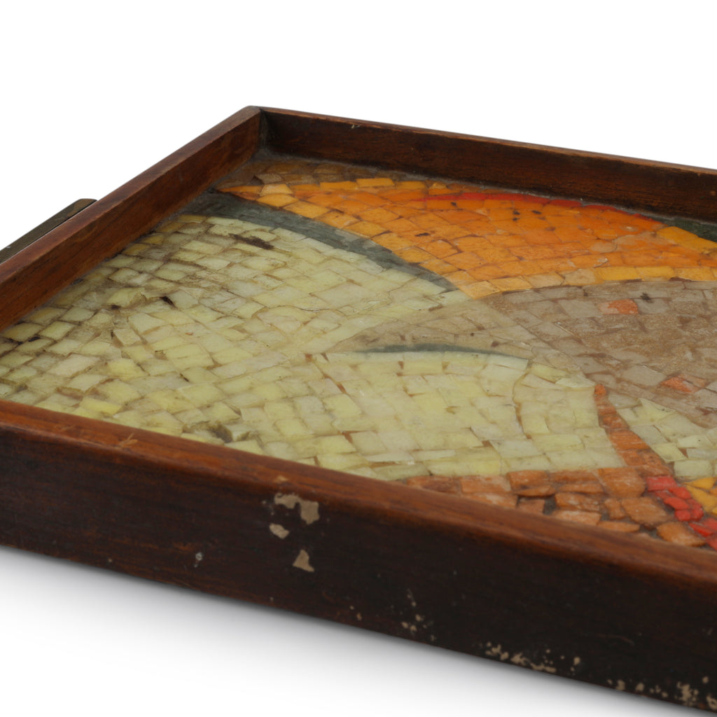 Distressed Mosaic Tile Tray