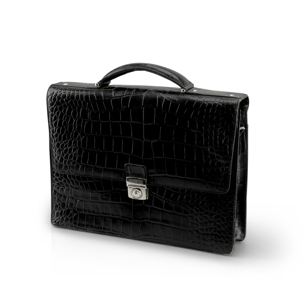 Black Embossed Alligator Bag