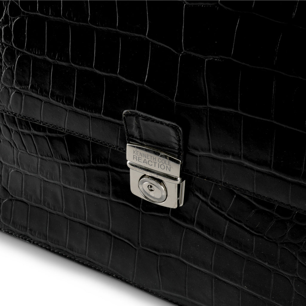 Black Embossed Alligator Bag