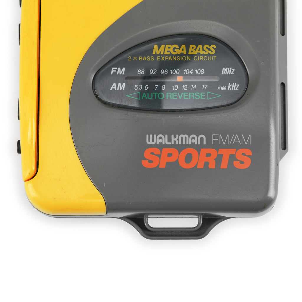 Vintage Yellow Sony Walkman Sports Cassette Player / Radio