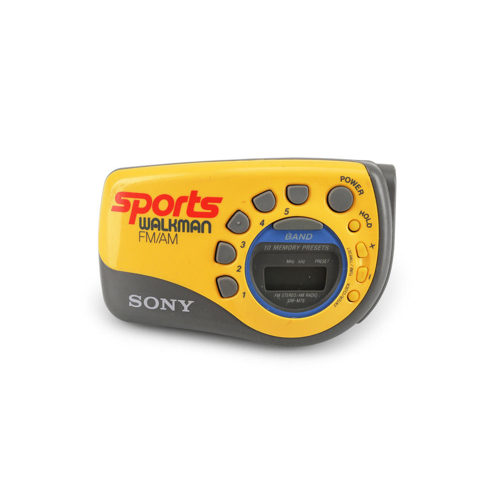 Vintage Yellow Sony Walkman Sports Arm Band Radio