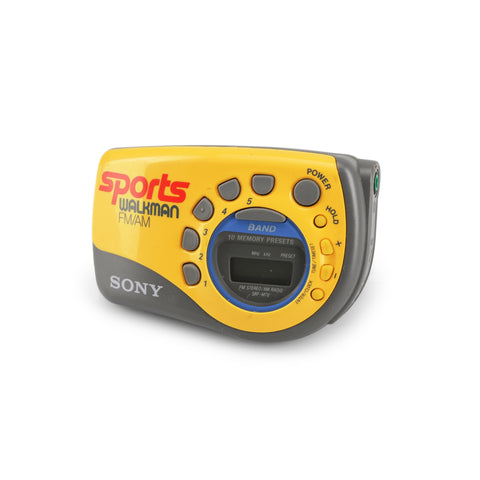 Vintage Yellow Sony Walkman Sports Arm Band Radio