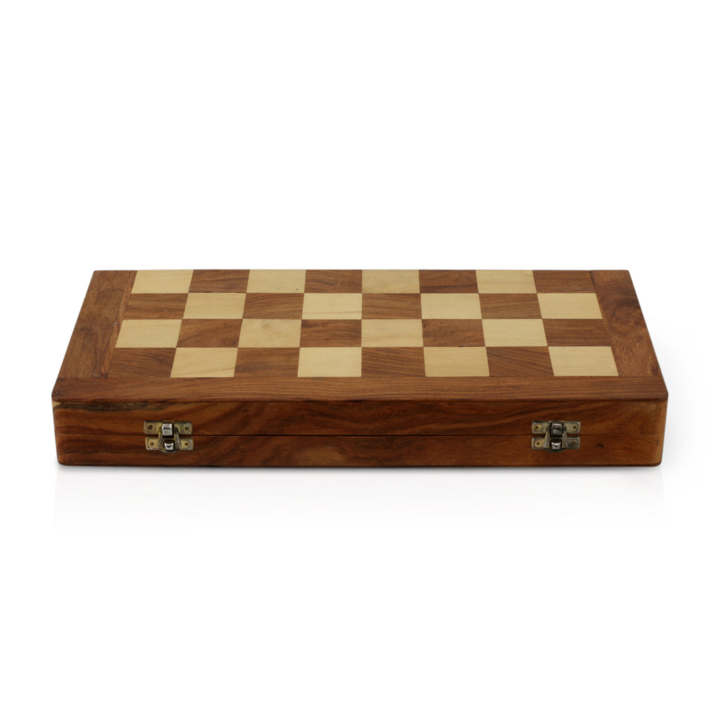 Folding Portable Wood Chess Set