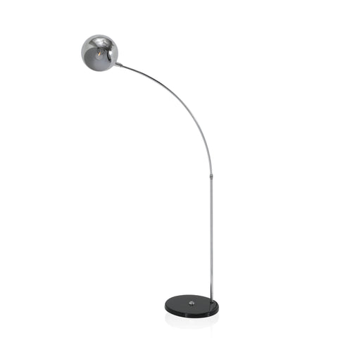 Curved Chrome Floor Lamp