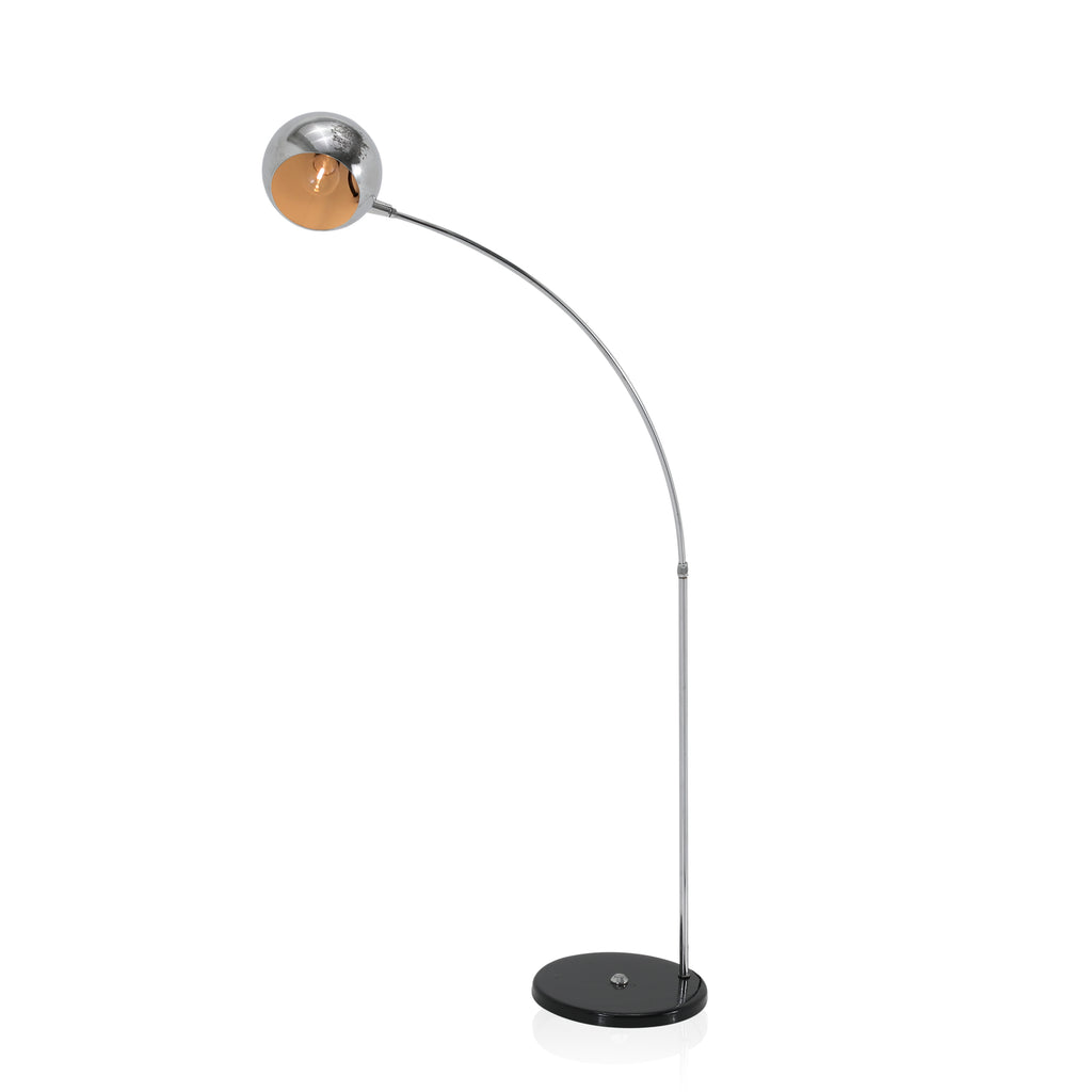 Curved Chrome Floor Lamp