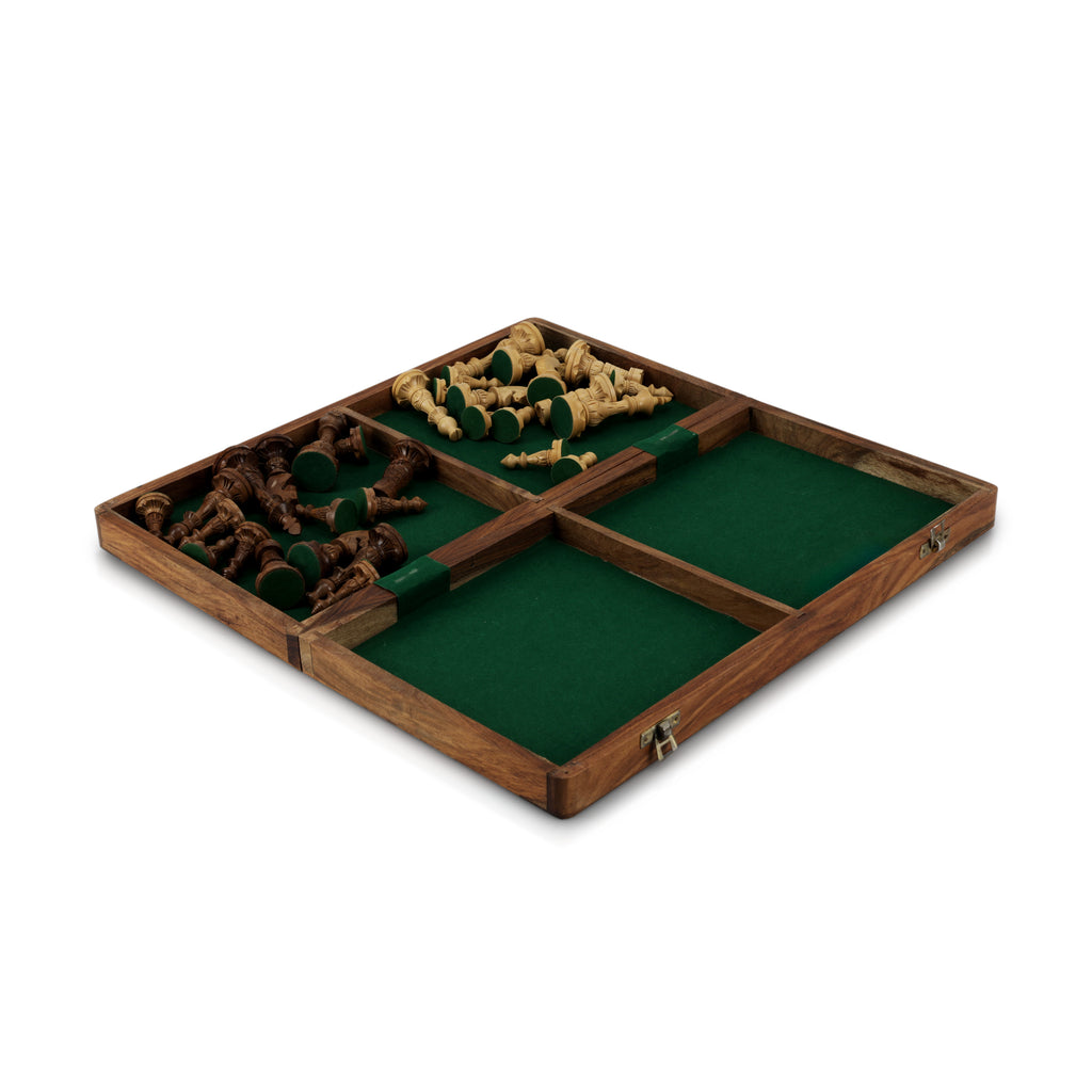 Folding Portable Wood Chess Set