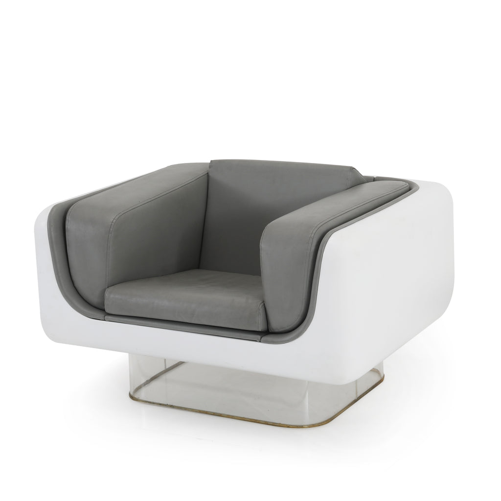 Grey & White Space Age Chair