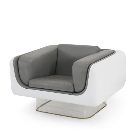 Grey & White Space Age Chair