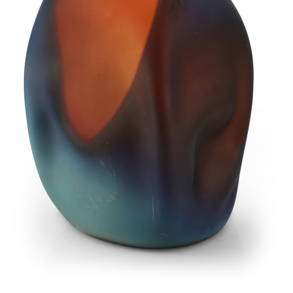 Multi-Colored Glass Ombre Bulbous Vase (A+D)