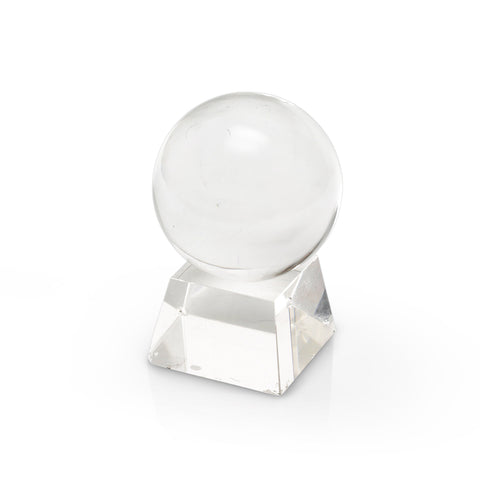 Clear Glass Sphere on Square Base (A+D)