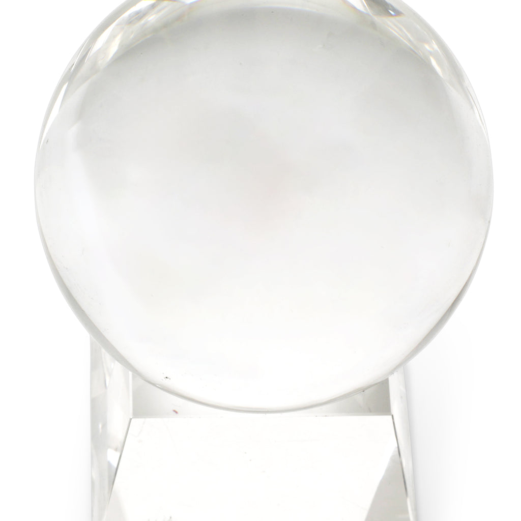 Clear Glass Sphere on Square Base (A+D)