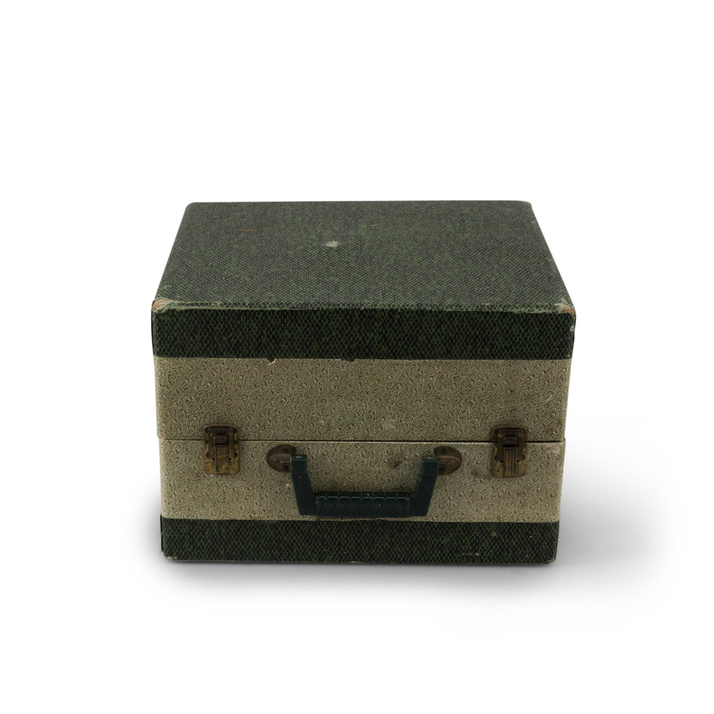 Vintage Turntable in Green Case