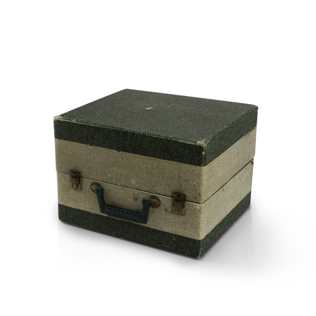 Vintage Turntable in Green Case