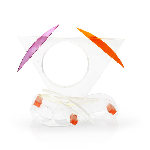 Orange Purple Acrylic Table Sculpture (A+D)