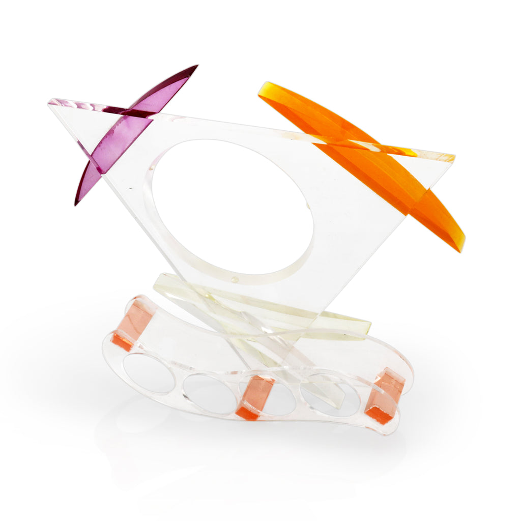 Orange Purple Acrylic Table Sculpture (A+D)