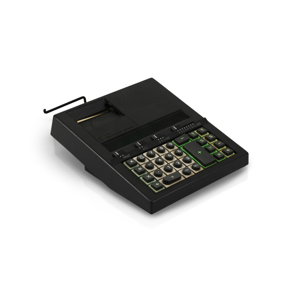 Black Calculator with Receipt Spool