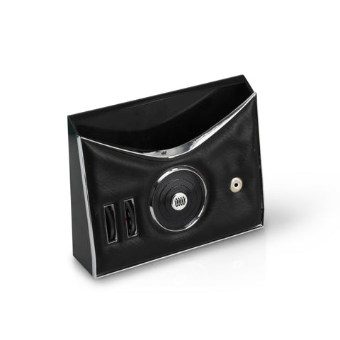 Black Leather Ross Desk Speaker