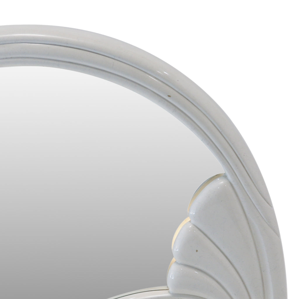 White Cream Swan Deco Table Mirror