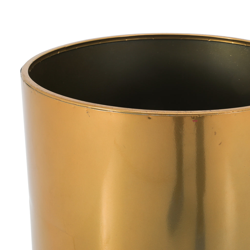 Tall Gold Cylinder / Trash Can