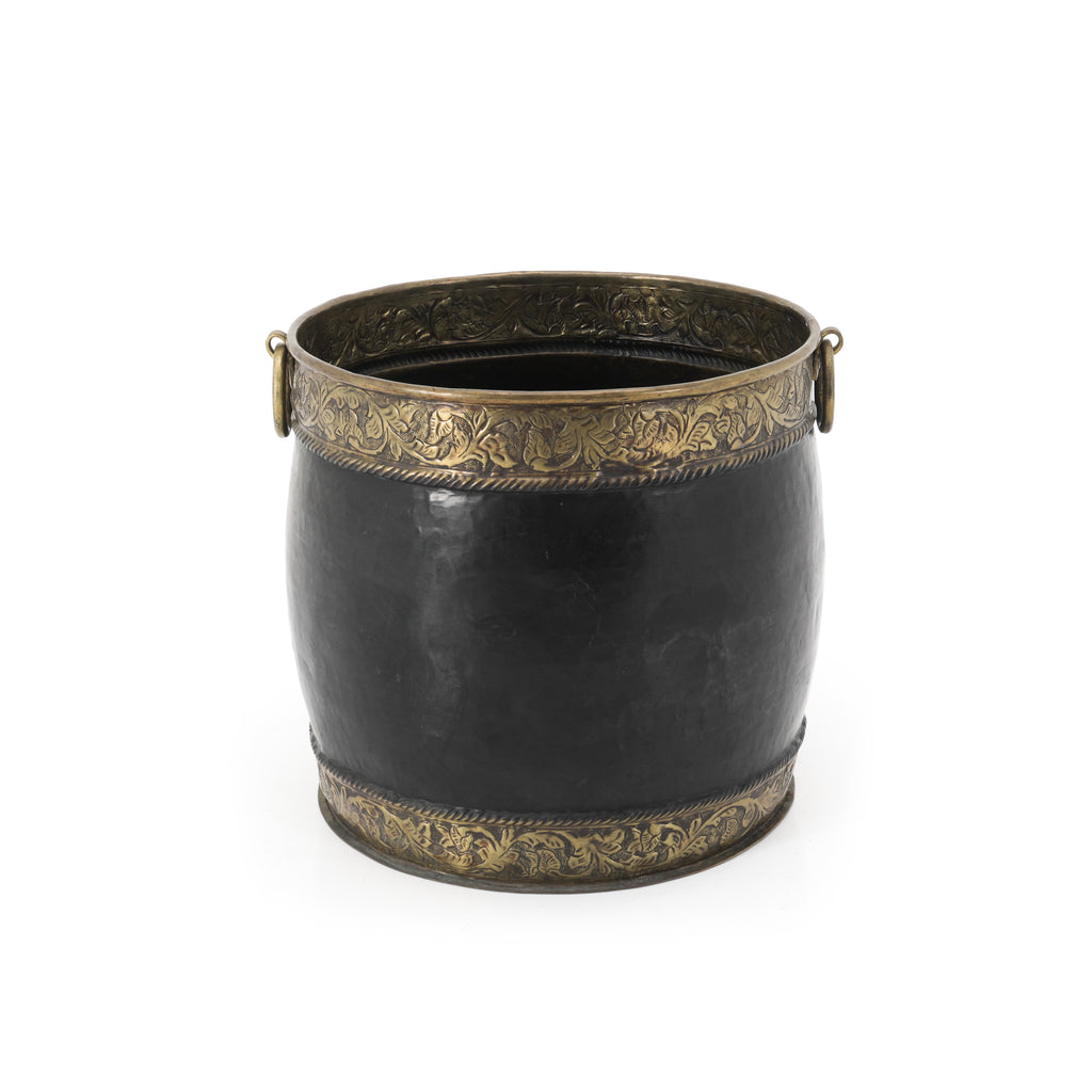 Black & Gold Trash Can