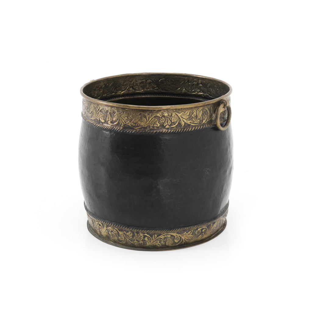 Black & Gold Trash Can