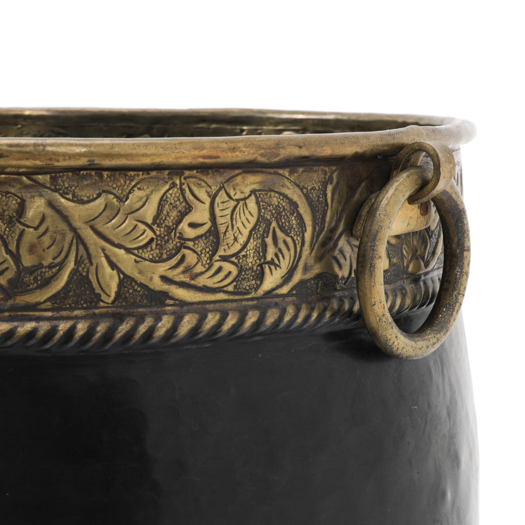 Black & Gold Trash Can