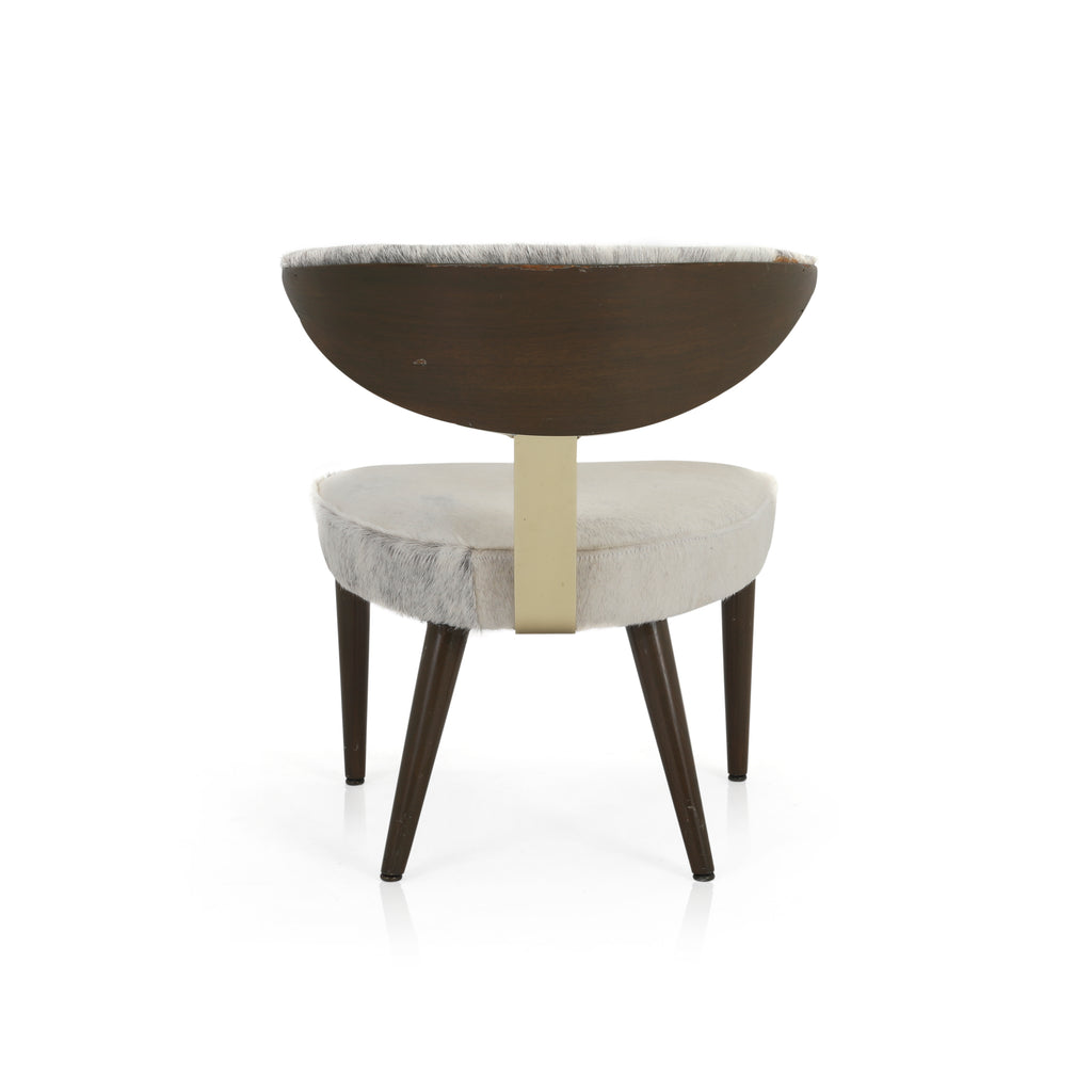 Grey & Black Faux Fur Accent Chair