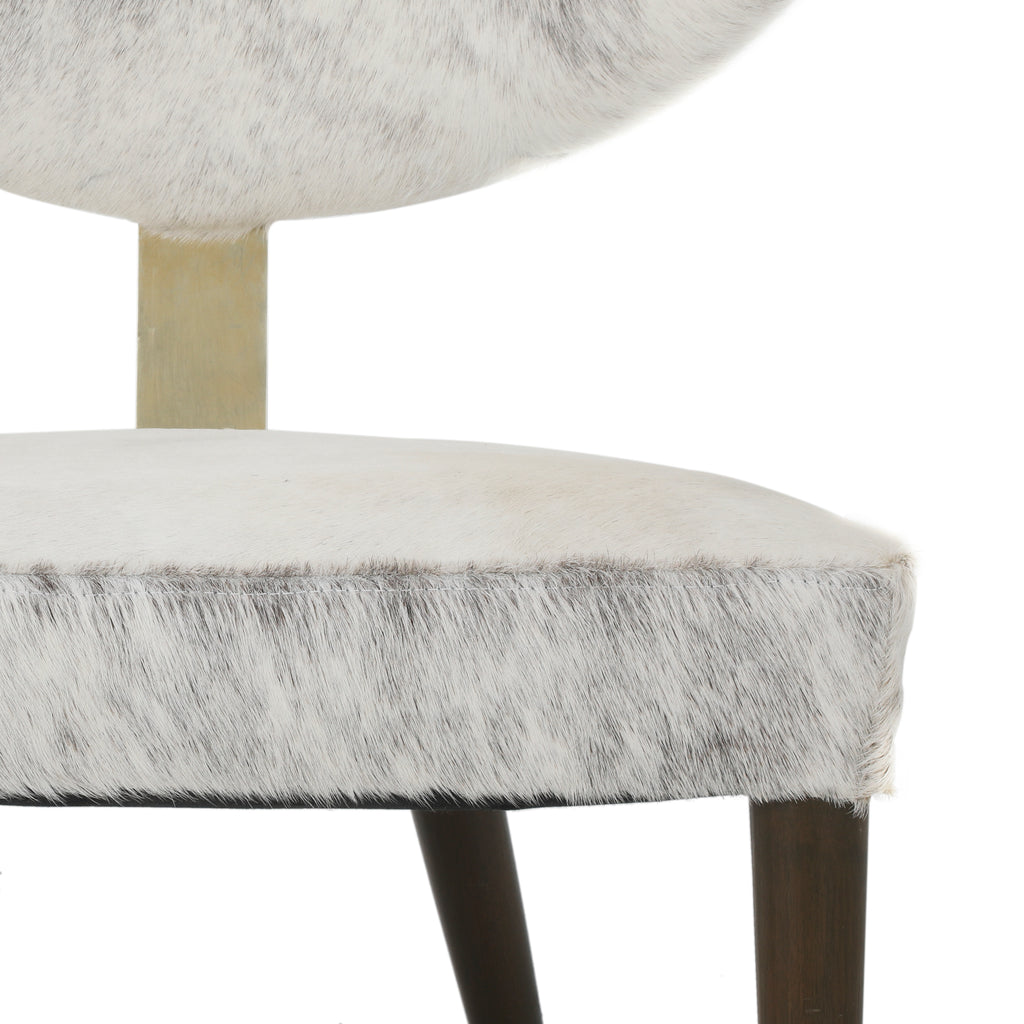 Grey & Black Faux Fur Accent Chair
