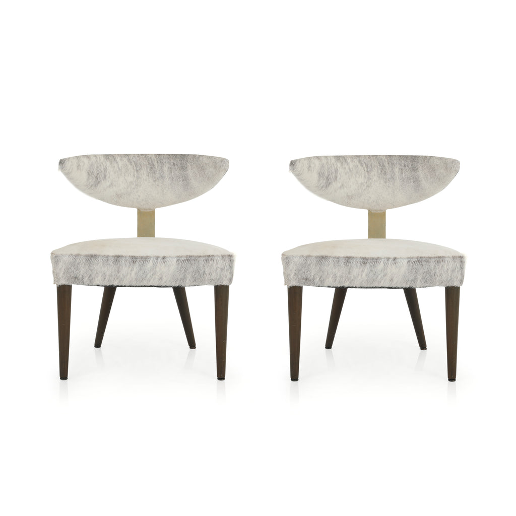 Grey & Black Faux Fur Accent Chair