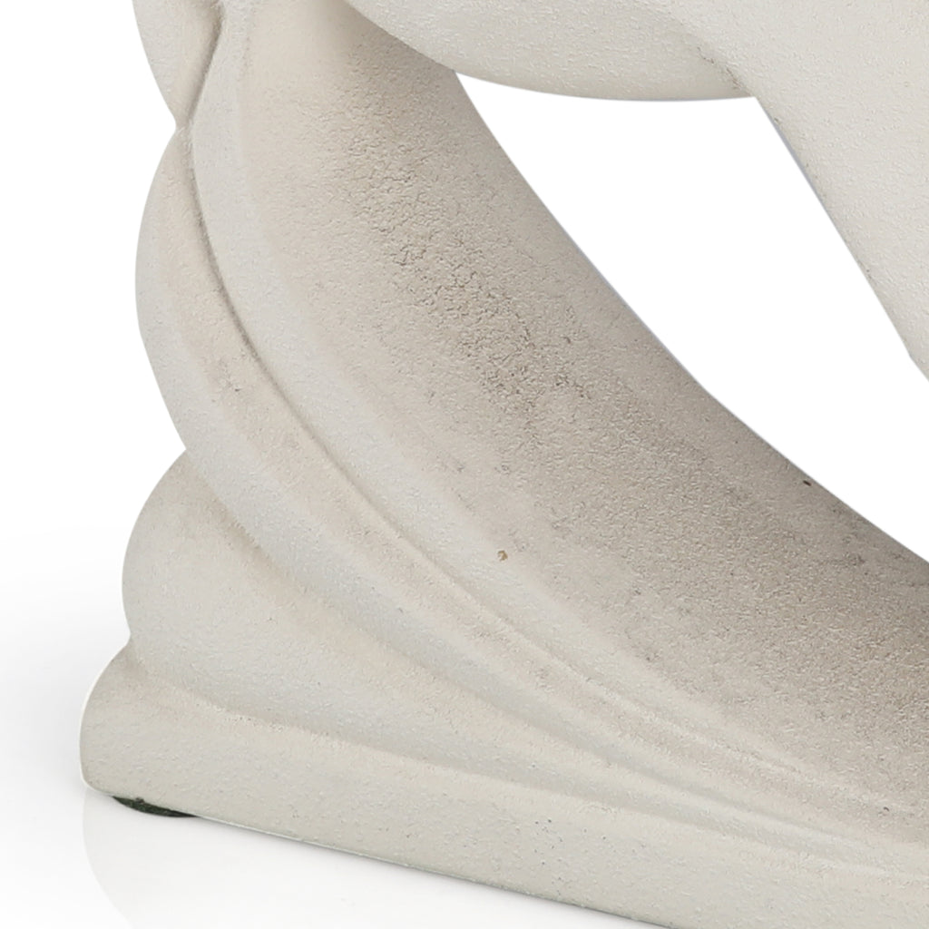 White Stone Antelope Table Sculptures