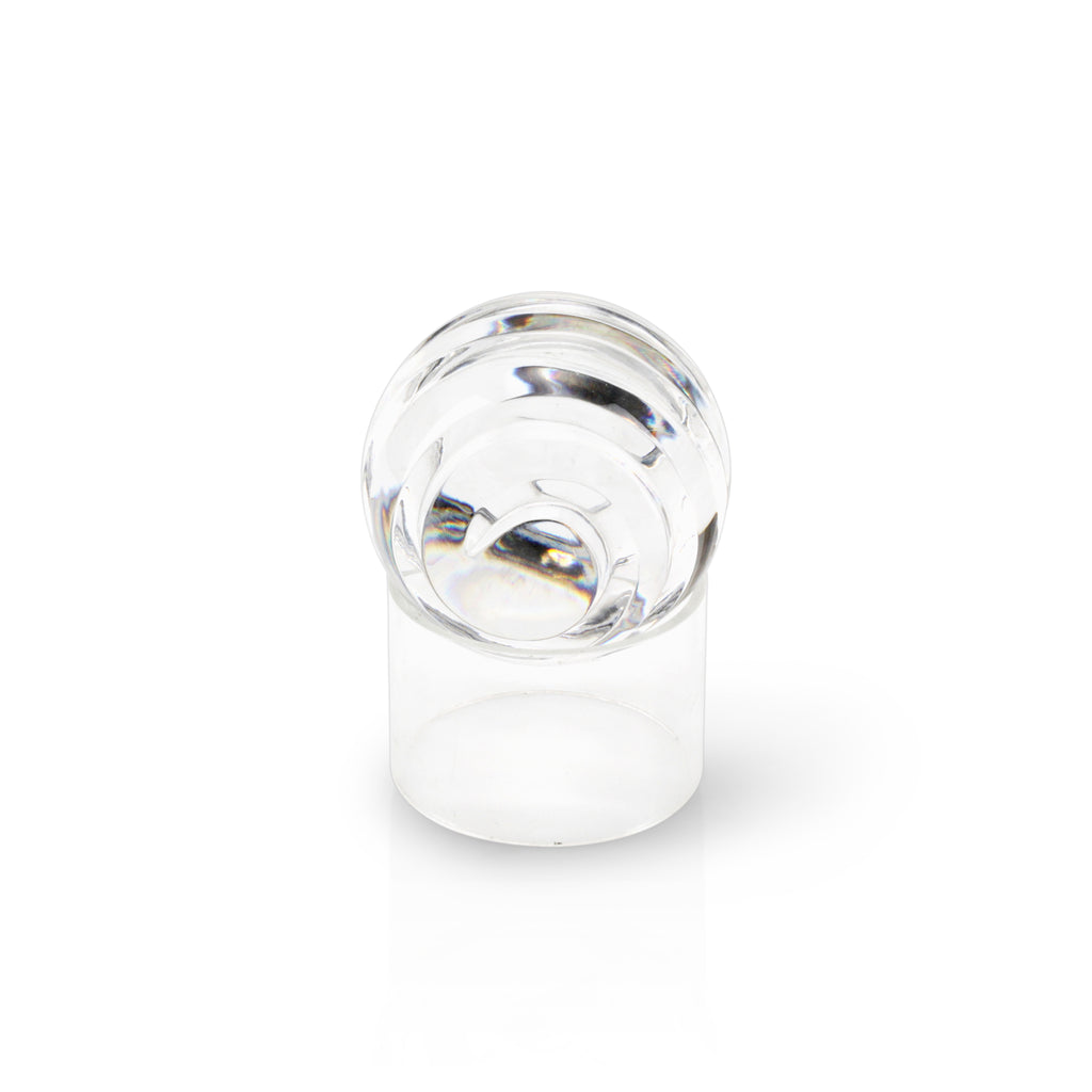 Textured Glass Paperweight Sphere w/ Stand (A+D)