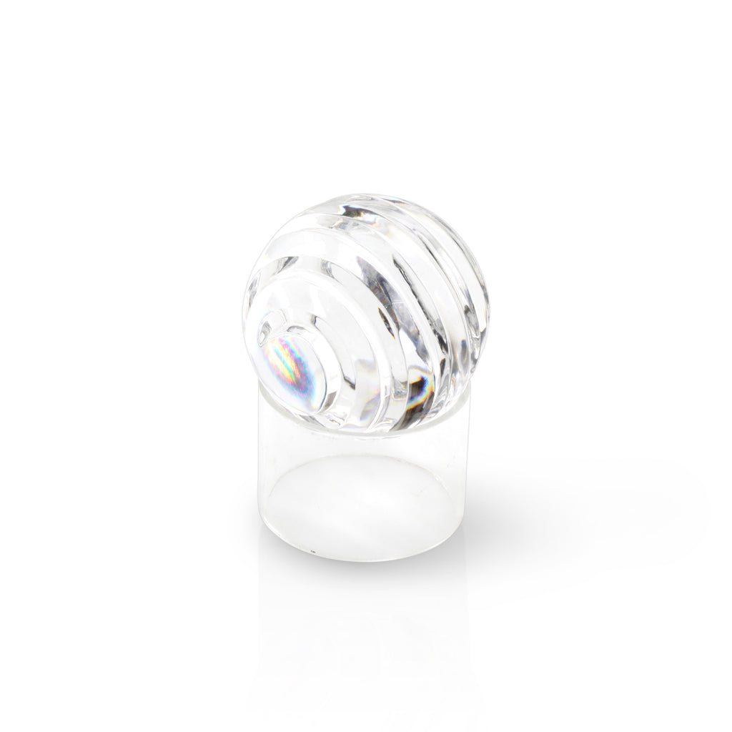 Textured Glass Paperweight Sphere w/ Stand (A+D)