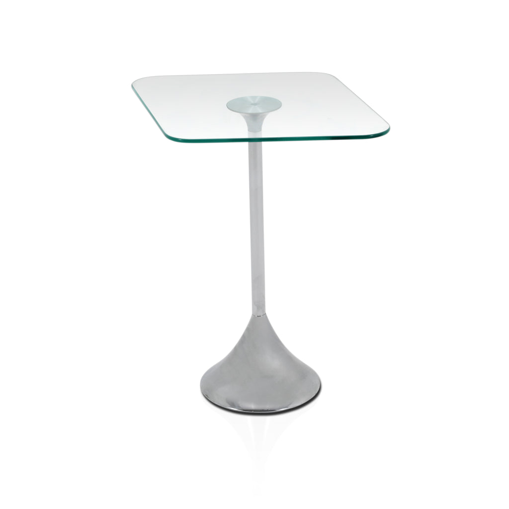 Small Glass Diamond Tulip Table