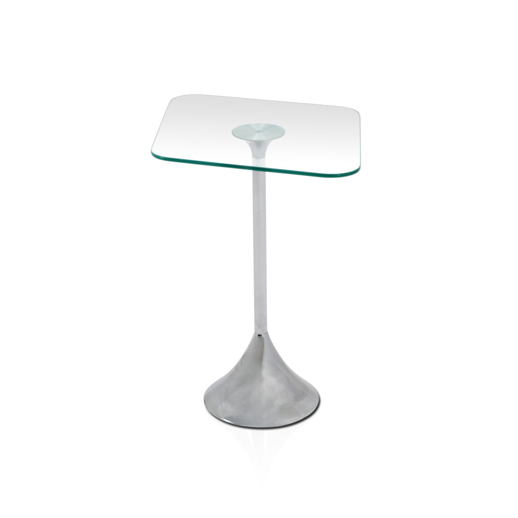 Small Glass Diamond Tulip Table