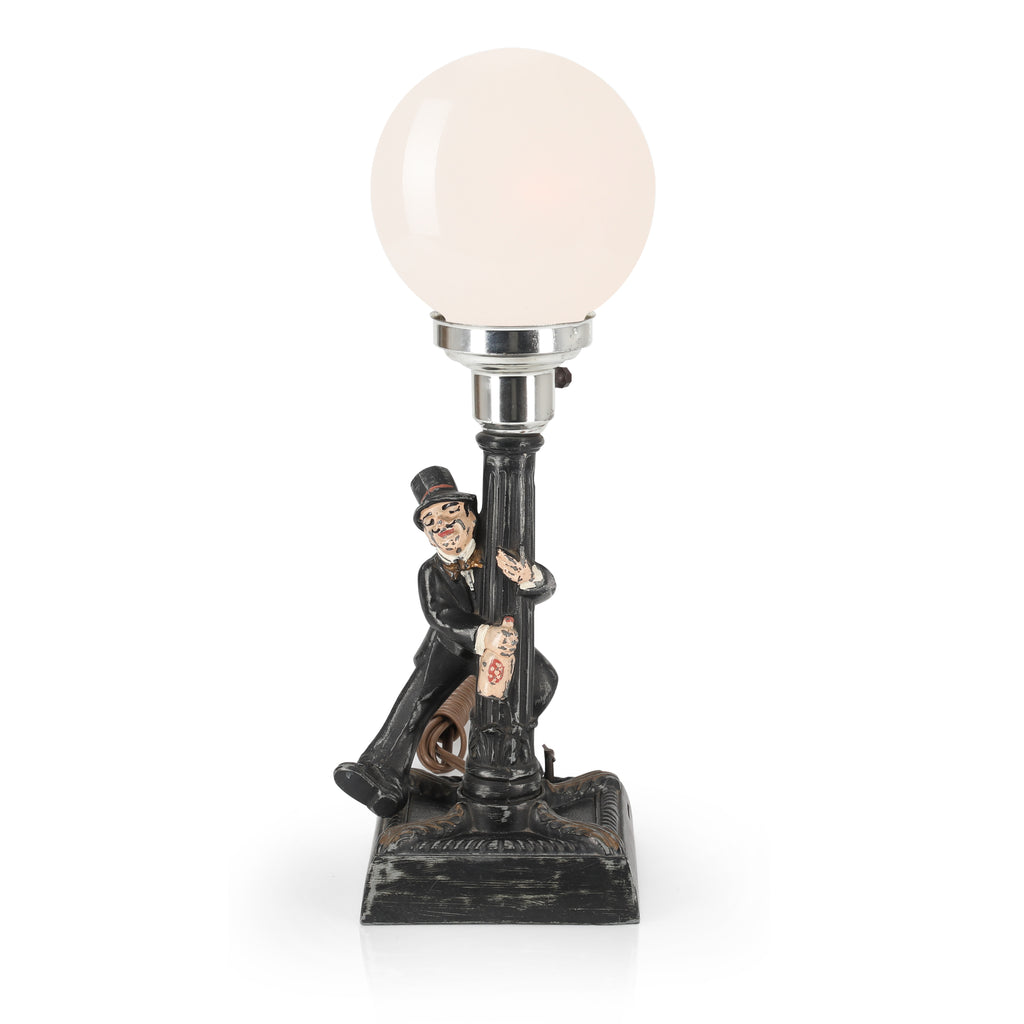 Black Novelty Orb Table Lamp