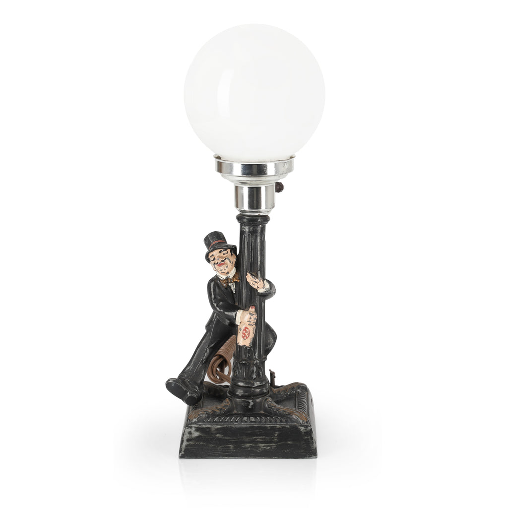 Black Novelty Orb Table Lamp