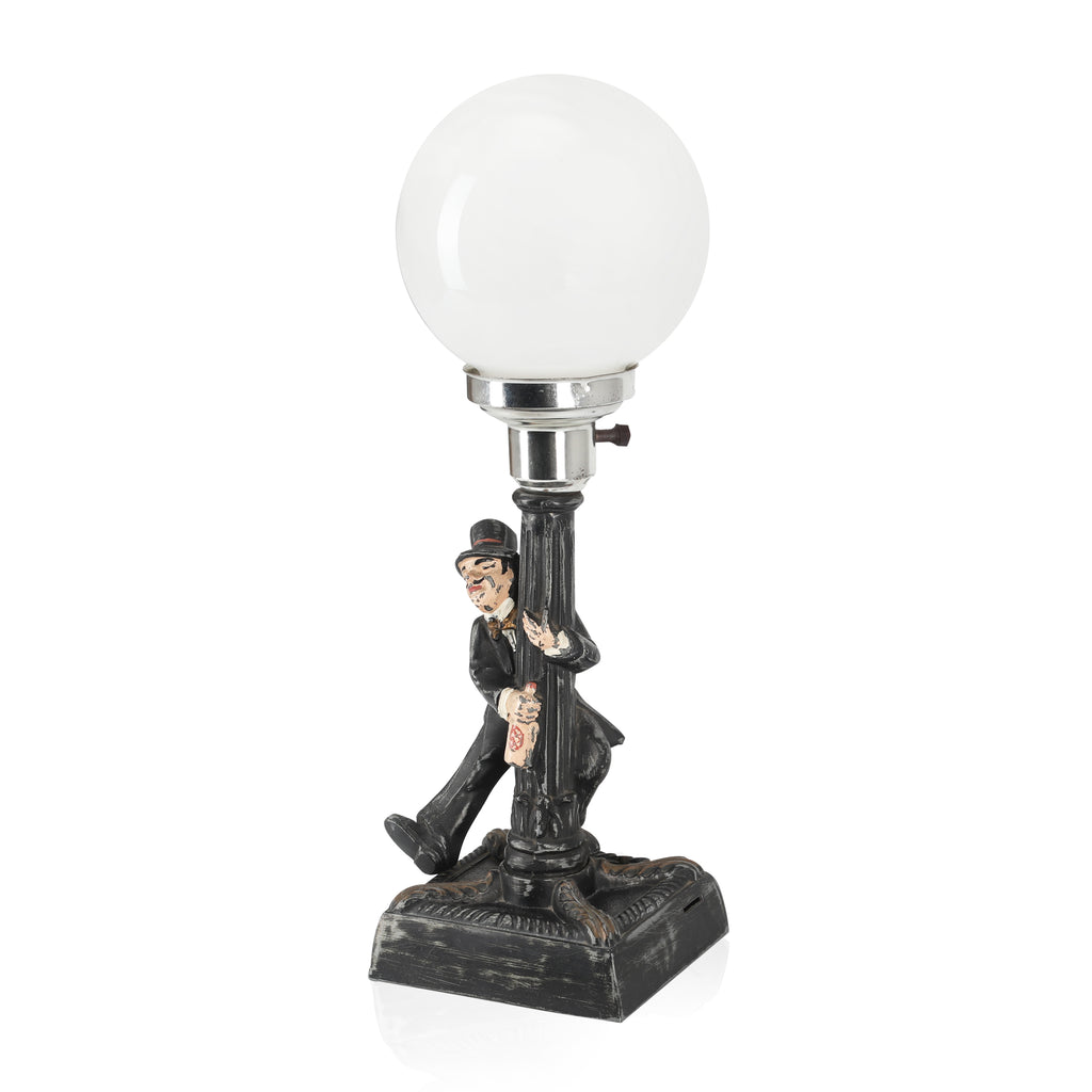 Black Novelty Orb Table Lamp