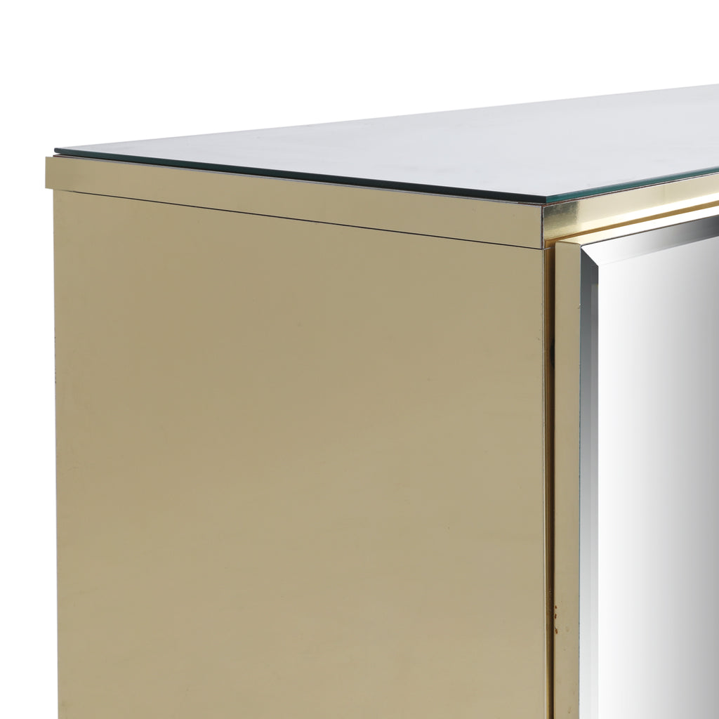 Gold Mirrored Credenza