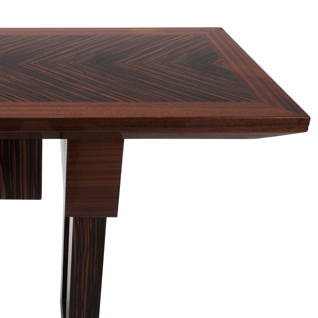 Large Brown / Black Executive Console Table