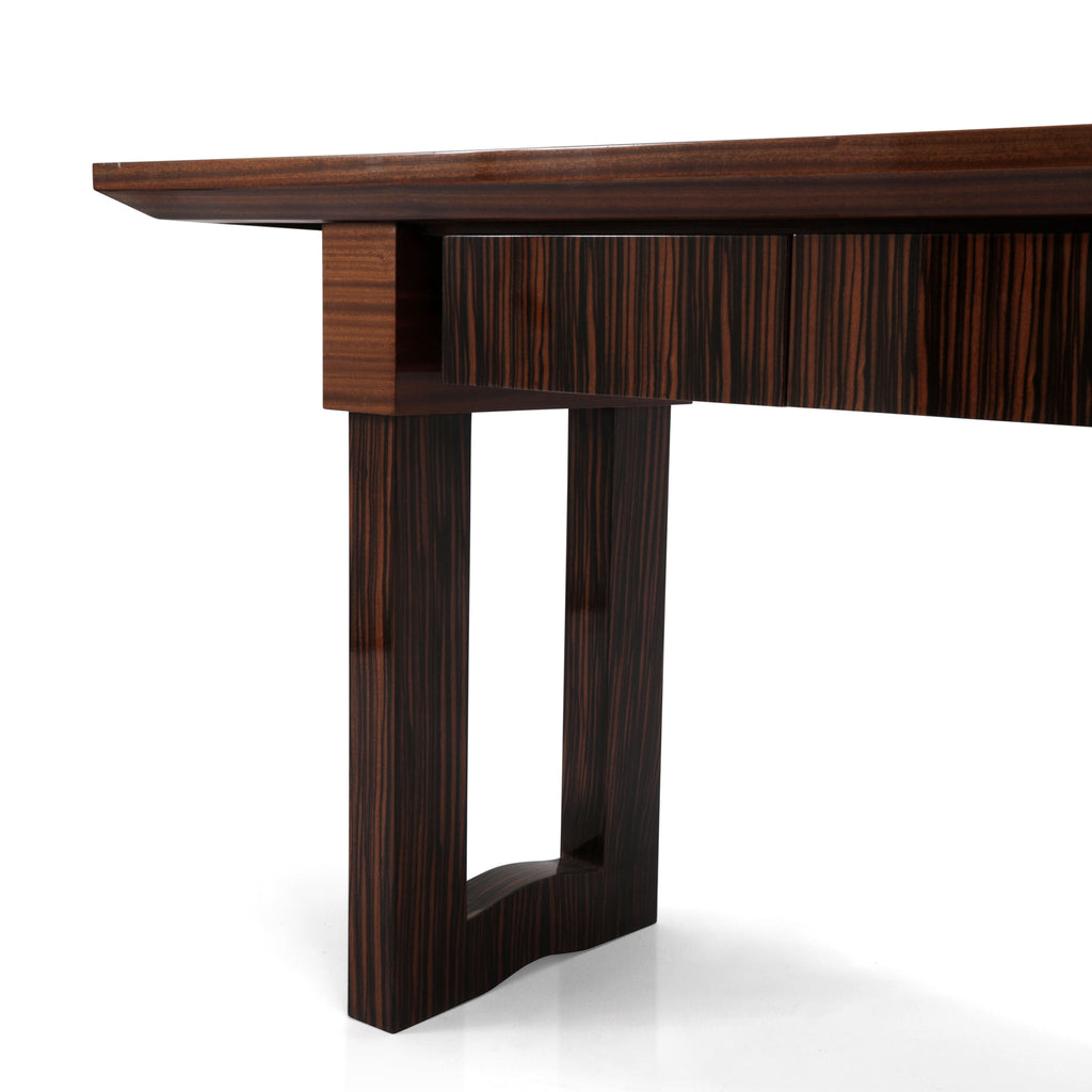 Large Brown / Black Executive Console Table