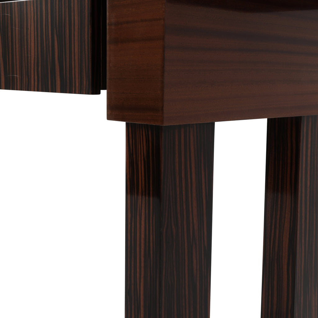 Large Brown / Black Executive Console Table