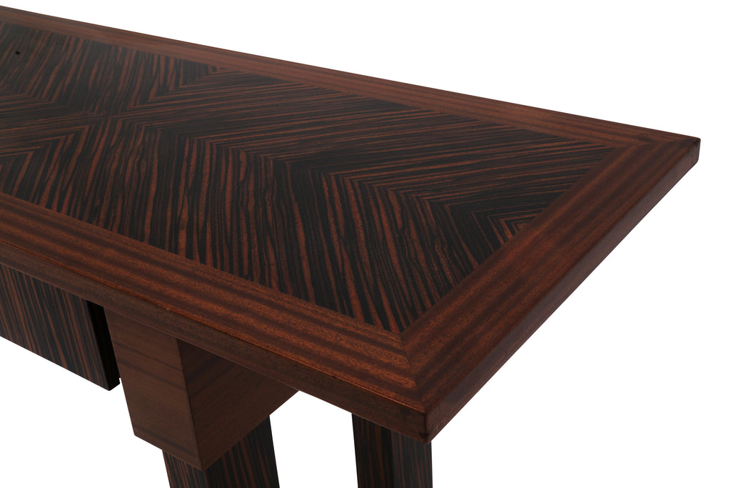 Large Brown / Black Executive Console Table