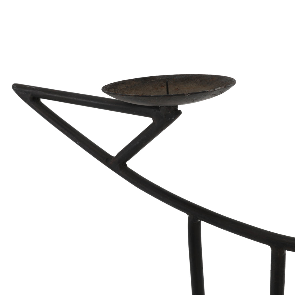Black Metal Standing Candle Holders