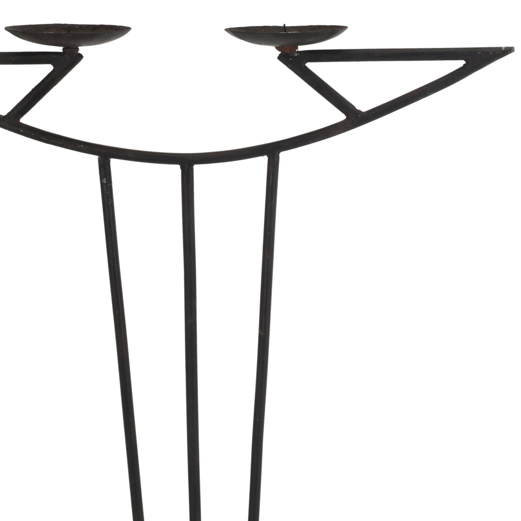 Black Metal Standing Candle Holders