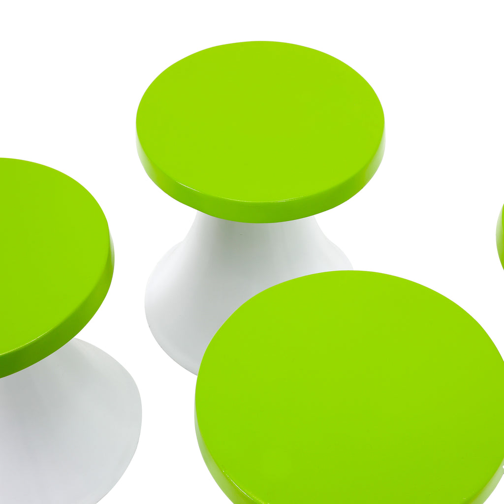 Green / White Mushroom Stool