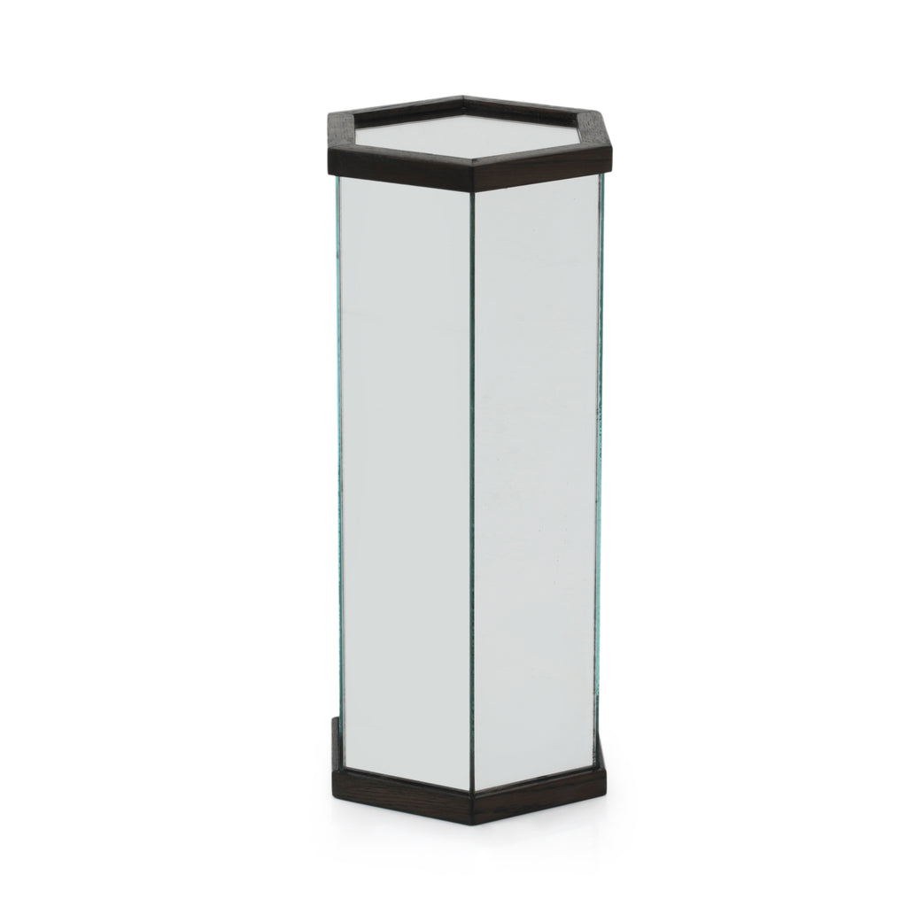Mirrored Hexagonal Pedestal - Small