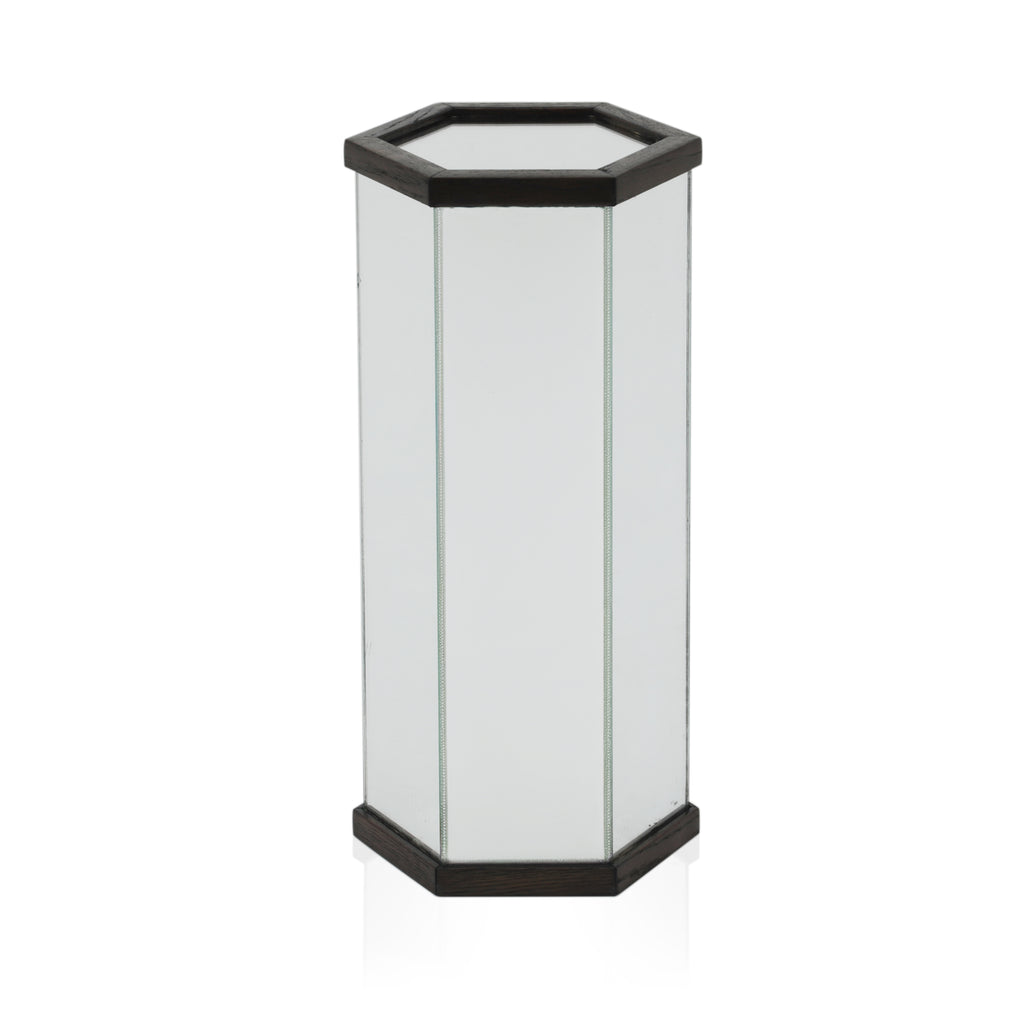 Mirrored Hexagonal Pedestal - Small